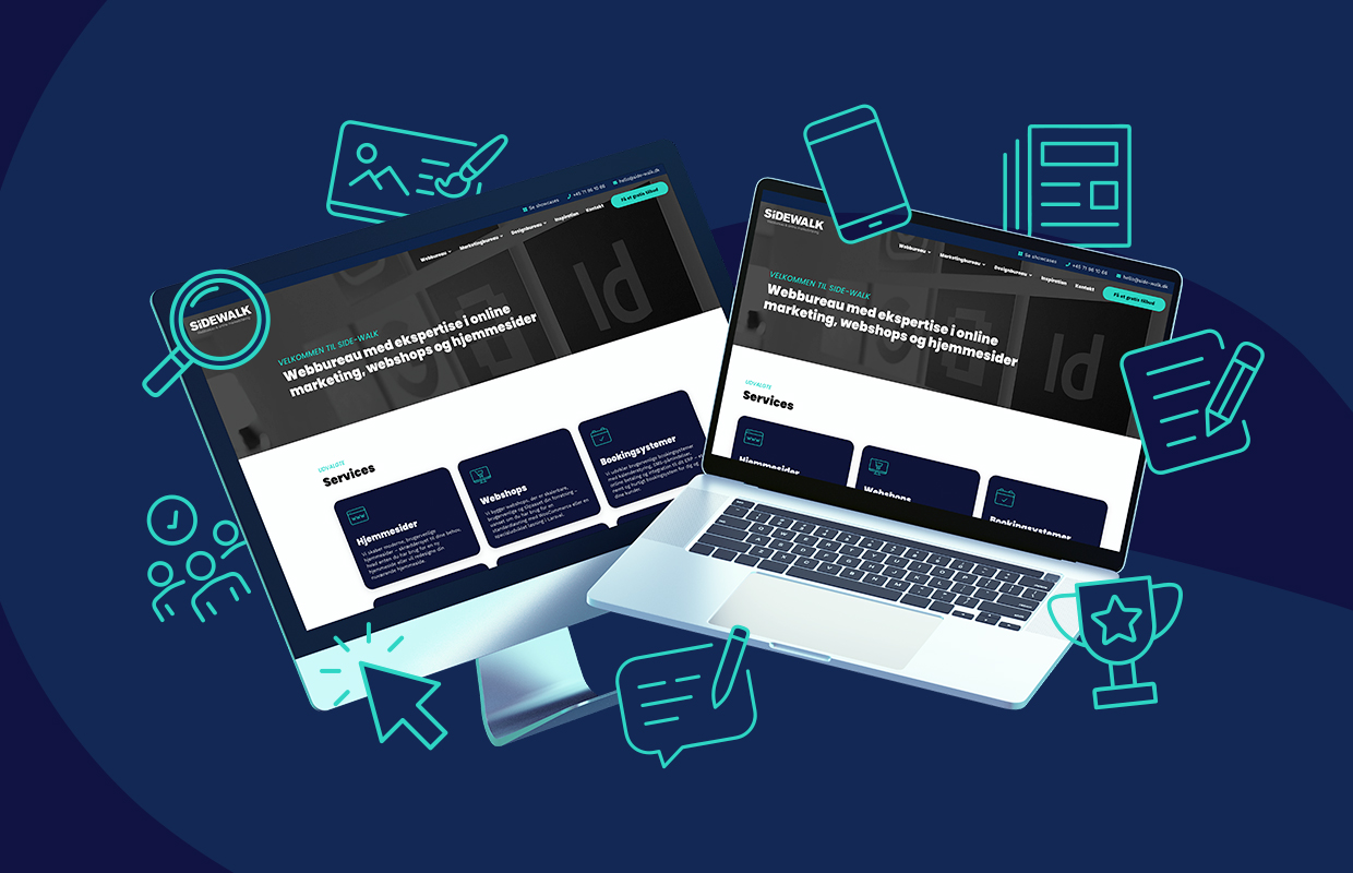 Grafik med landingssider