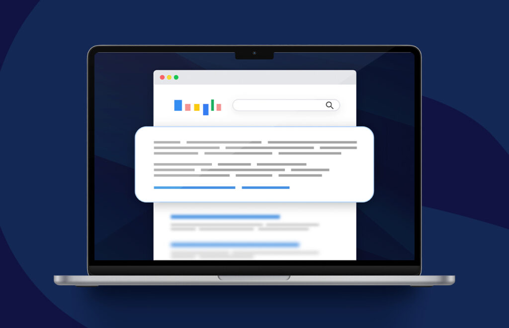 Computer med ai-svar i søgeresultaterne